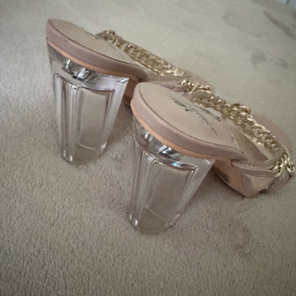 Gold and Cream Chain Heels - Picture 3 of 4